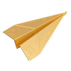 PAPER AIRPLANE SPECIAL EDITION GILDED 2 Oz Silver Coin