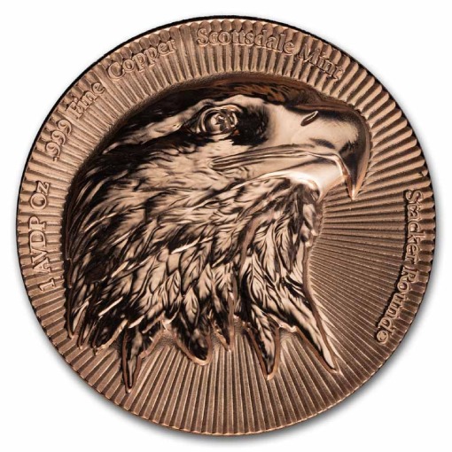 Scottsdale Eagle Stacker 1 Oz Copper Round - Image 2