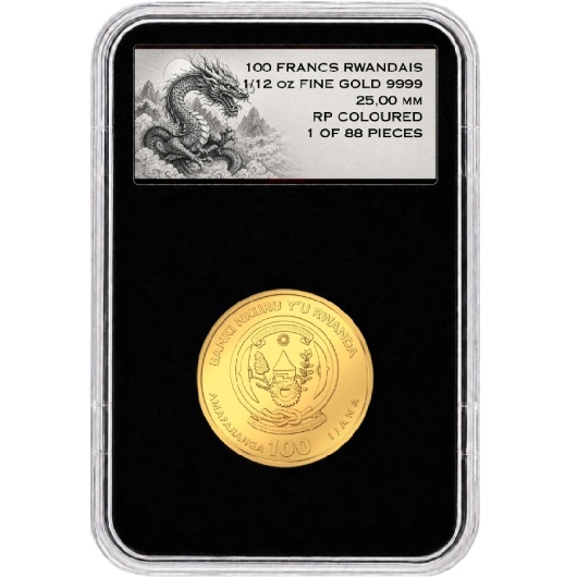 Proclain Blue Dragon 1/12 Colorized Gold Coin - Image 2