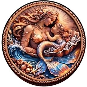 Ocean's Eternal Love Mermaid 1 Oz Copper round