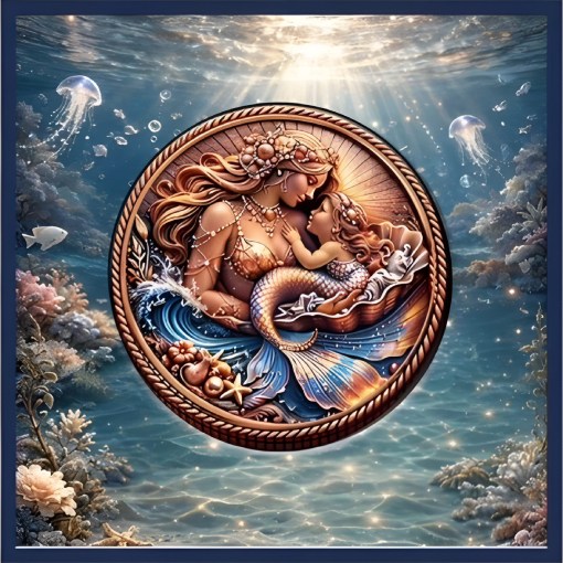 Ocean's Eternal Love Mermaid 1 Oz Copper round - Image 3