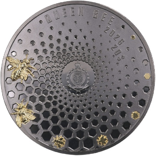 Bionic Genesis Queen Bee 5 oz Silver Coin - Image 2