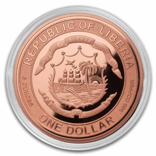 2026 Liberia Clydesdale Horse 5 Oz Copper Medal - Image 4