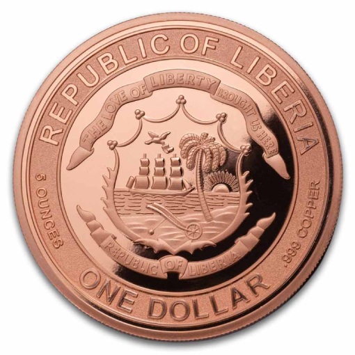 2026 Liberia Clydesdale Horse 5 Oz Copper Medal - Image 2