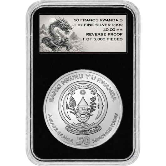 Proclain Blue Dragon 1 Oz Colorized Silver Coin - Image 2
