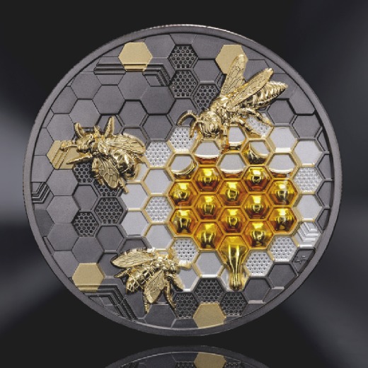 Bionic Genesis Queen Bee 5 oz Silver Coin - Image 4