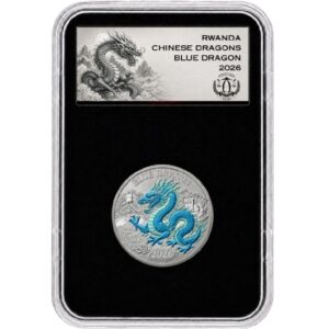 Azure Blue Dragon 1/12 Colorized Silver Coin