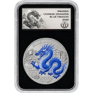 Proclain Blue Dragon 1 Oz Colorized Silver Coin