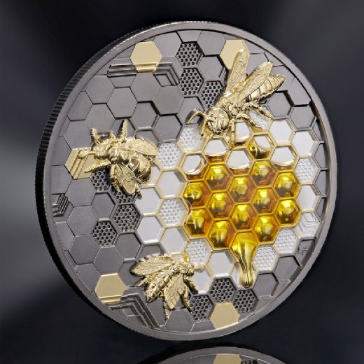 Bionic Genesis Queen Bee 5 oz Silver Coin - Image 5