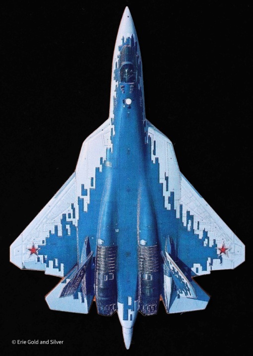 Russian SU 57 Felcon CU Colorized Medal