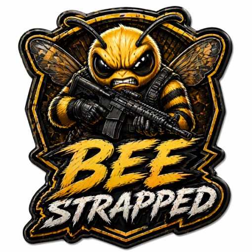 Bee Strapped Colorized 1 oz Copper Medal