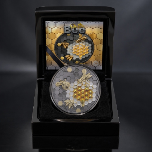 Bionic Genesis Queen Bee 5 oz Silver Coin - Image 7