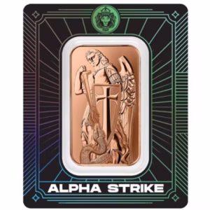 Marquee Peacock Alpha Strike 1 Oz Copper Bar