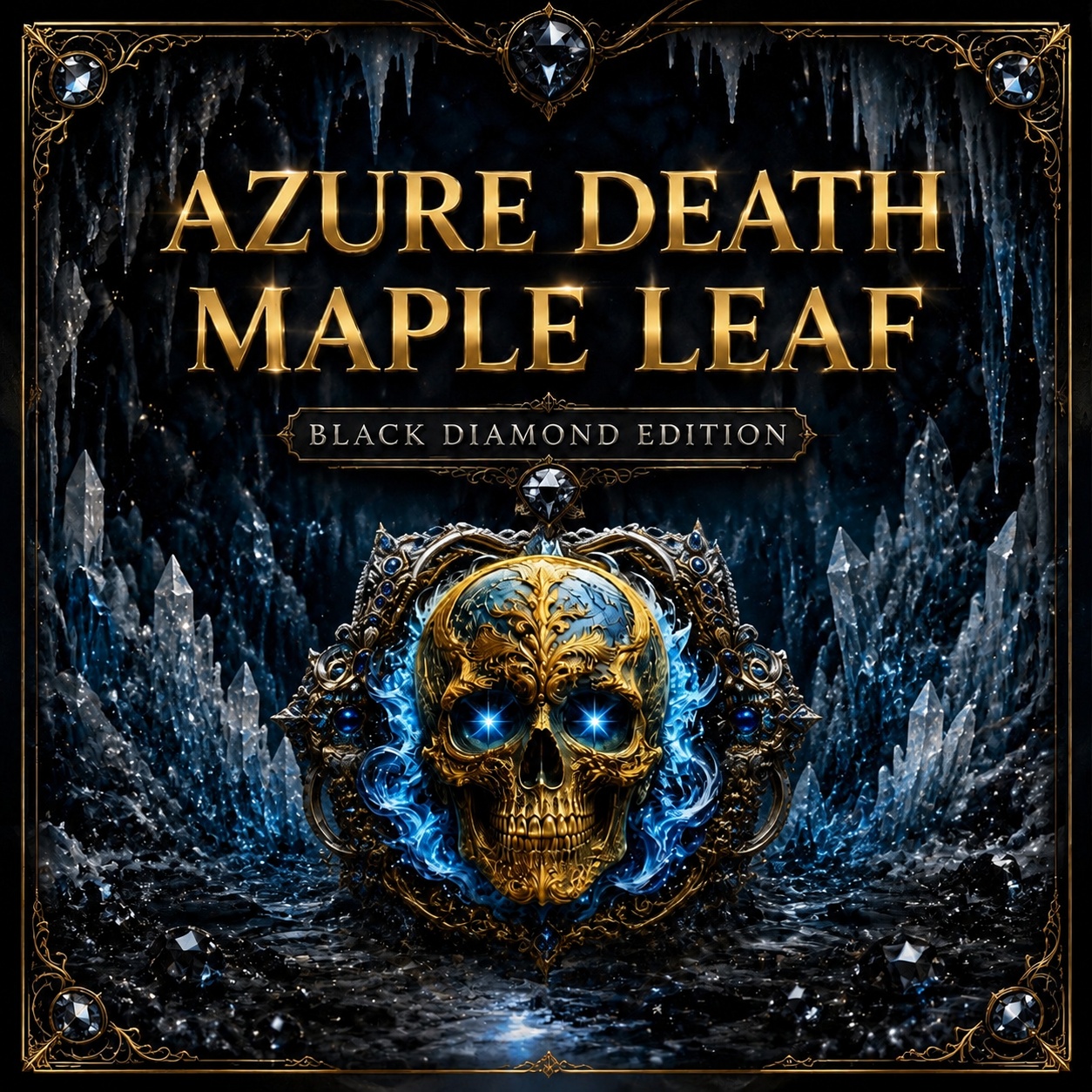 Azure Death Diamond Dust Maple Leaf 1 Oz Silver Coin - Image 5