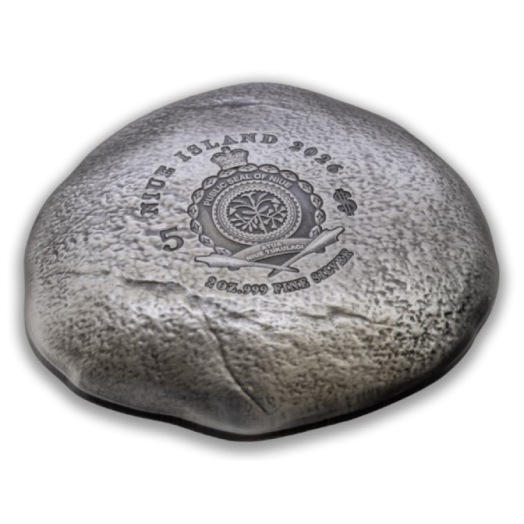 3D Fossils Series – Ammonite 2 Oz UHR Silver Coin - Image 3