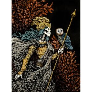 Athena by David Lozeau Colorized 1 oz Silver Bar