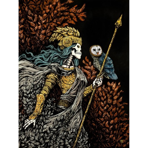 Athena by David Lozeau Colorized 1 oz Silver Bar