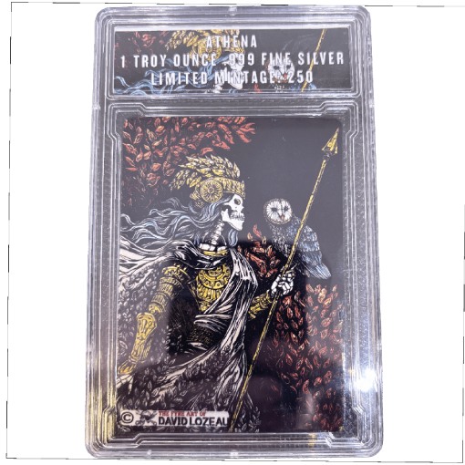 Athena by David Lozeau Colorized 1 oz Silver Bar - Image 2
