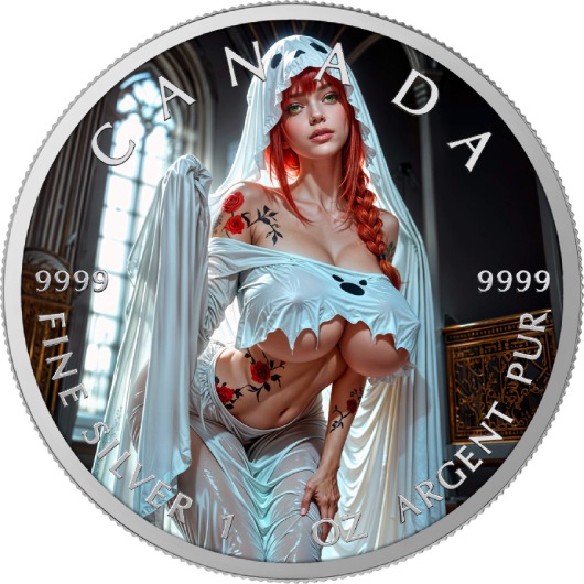 Boo-Hoo 1 Oz Colorized Silver Coin