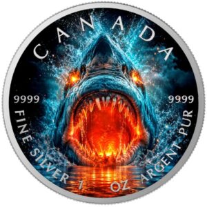 Evil Shark 1 Oz Colorized Silver Coin