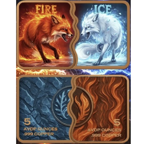 Fire & Ice Fusion Fox 2×5 oz Copper Bar