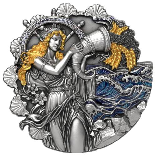 Fortuna and The Turning Tide 2 oz .999 Silver Coin