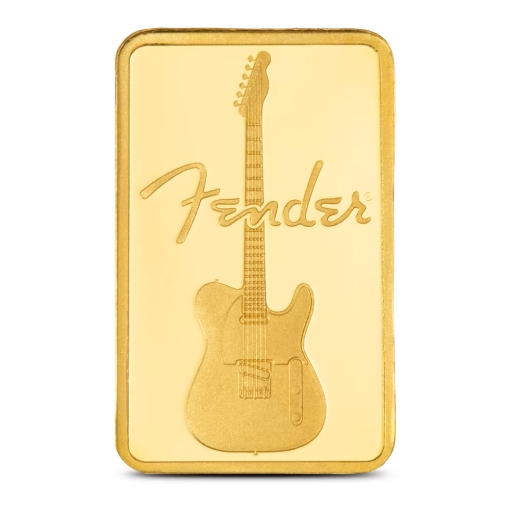 1g Gold Bar PAMP Fender Suisse 80th Anniversary in Essay - Image 3