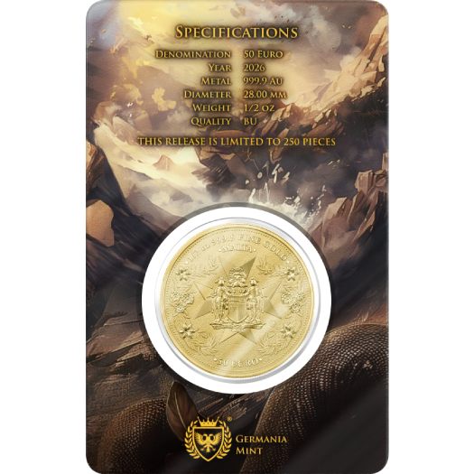 2026 Malta Golden Eagle 2.5 Euro 1/2 oz Gold BU - Image 4