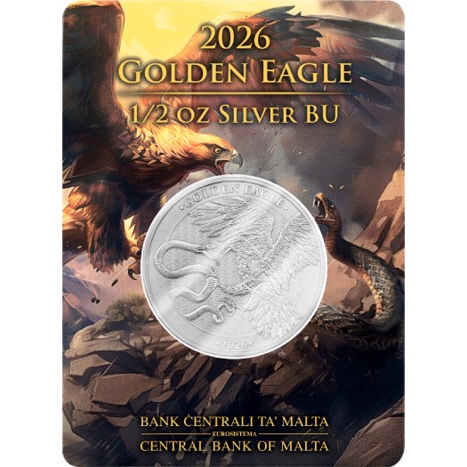 2026 Malta Golden Eagle 2.5 Euro 1/2 oz Silver BU - Image 3