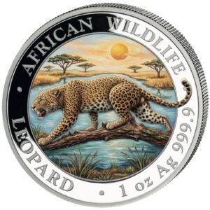 2026 African Wildlife Leopard Colorized 1 oz Silver Coin