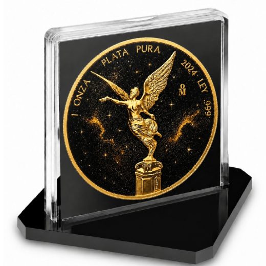 GOLDEN NEBULA 1 Oz Silver Diamond Dust Libertad - Image 5