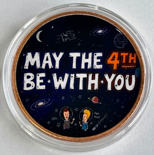 May the 4th - Beavis and Butthead 1 Oz Copper Round - Image 2