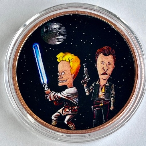 May the 4th - Beavis and Butthead 1 Oz Copper Round