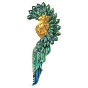 Peacock Fairy Gold Gilded 2 oz .999 Silver Coin