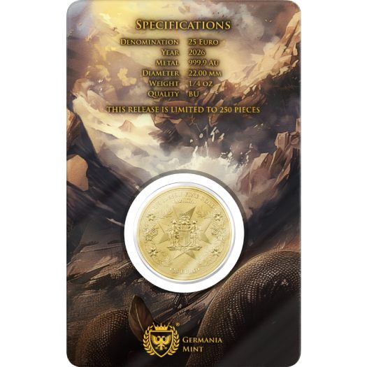 2026 Malta Golden Eagle 2.5 Euro 1/4 oz Gold BU - Image 4