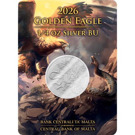2026 Malta Golden Eagle 2.5 Euro 1/4 oz Silver BU - Image 3