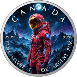 The Astronaut 1 Oz Colorized Silver Coin