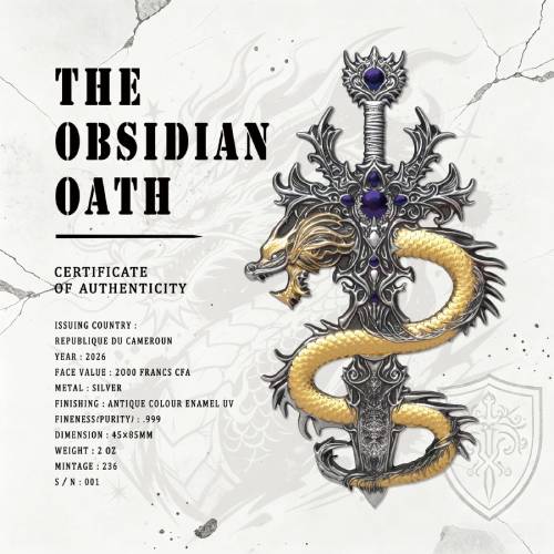 The Obsidian Oath 2 oz .999 Silver Coin - Image 3