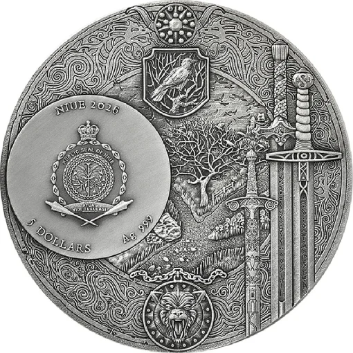 The Witcher Crossroads of Ravens 2 oz Silver Coin - Image 2