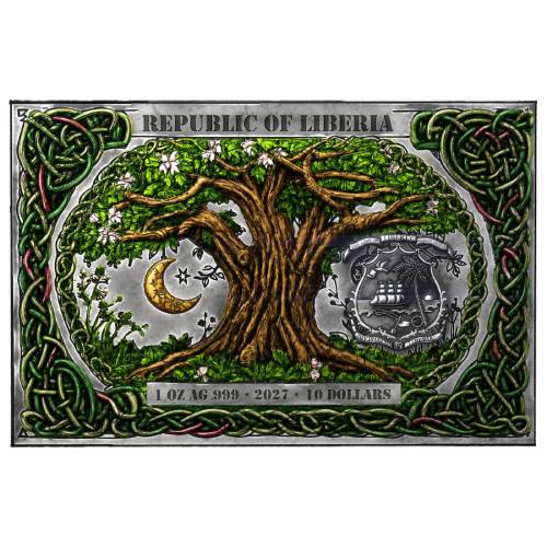 Three Nymphs Antiqued UV 1 oz .999 Silver Coin - Image 2