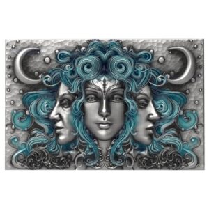 Three Nymphs Antiqued UV 1 oz .999 Silver Coin