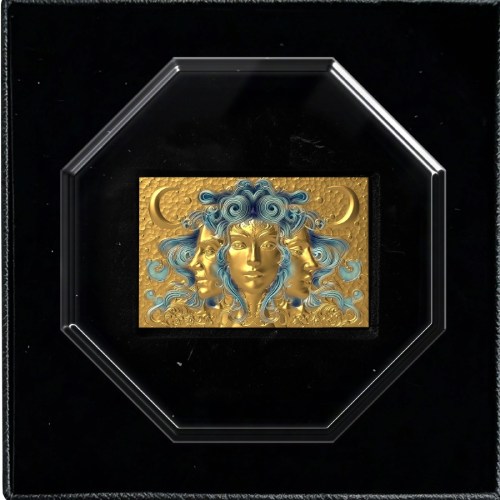 Three Nymphs Gold Gilded 1 oz .999 Silver Coin - Image 3