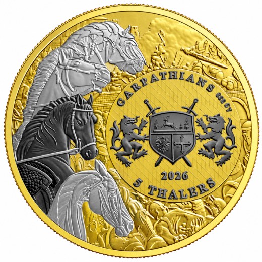 Ennobling Black Horse Gold Gilded 1 Oz Silver Coin - Image 2