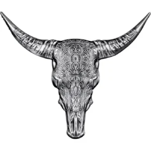 2027 Solomon Islands Buffalo Skull Shaped 2 oz Silver Coin