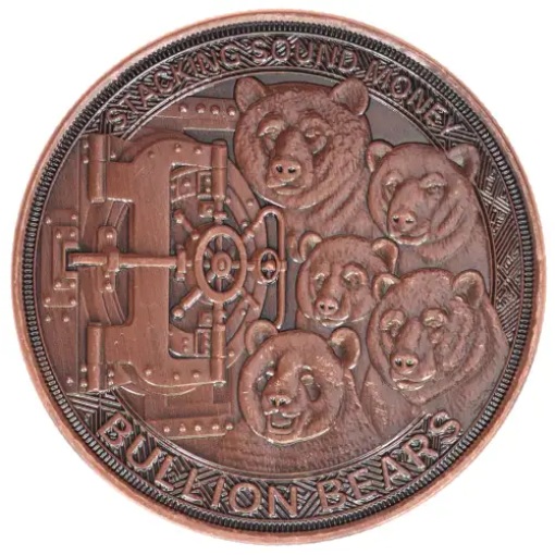 Bullion Stackers Polar Bear Colorized 1 Oz Copper round - Image 2