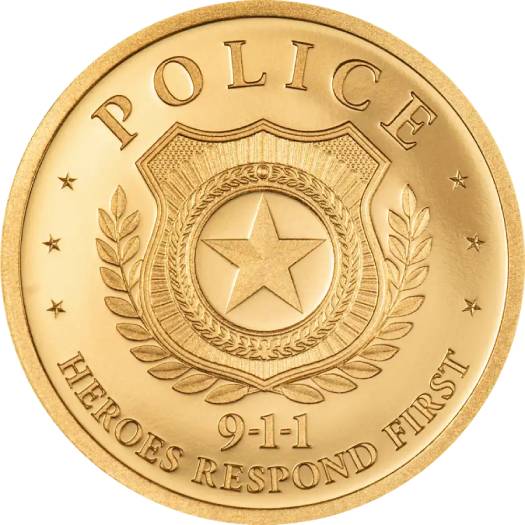 First Responder Police 1g Gold Coin