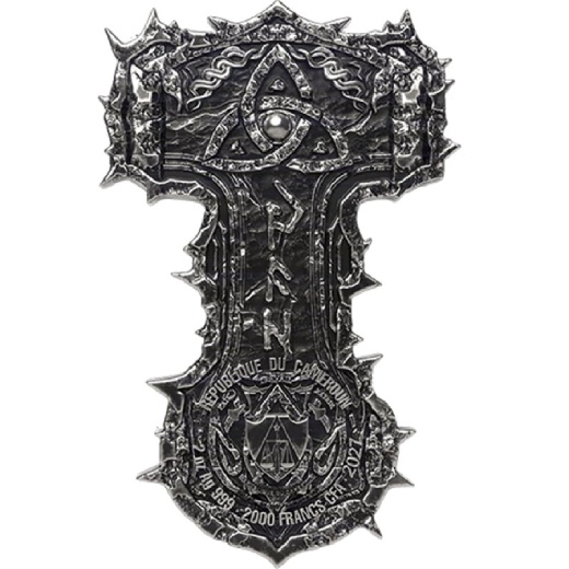 Mjolnir Hammer of Thor Shaped 2 oz Silver Coin - Image 2
