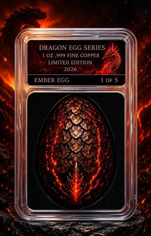 Ember Egg 1 Oz Copper Collectible