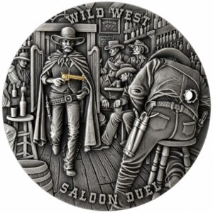 Saloon Duel – Wild West 2 Oz UHR Silver Coin