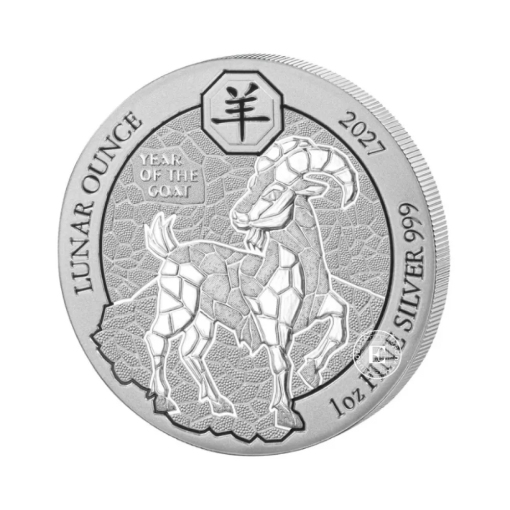 Rawanda Year of the Goat 1 Oz Silver BU Coin